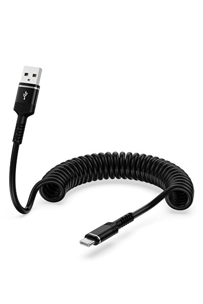 AILKIN كابل سيارة ملفوف من USB إلى USB-C، شاحن هاتف للسيارة من النوع C للشحن ...