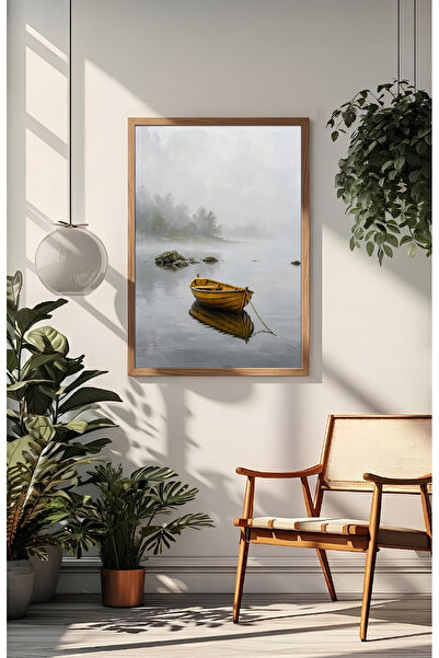 alphobitasarım Pictură decorativă de perete cu tematică Lacul de Ceață și Bar...