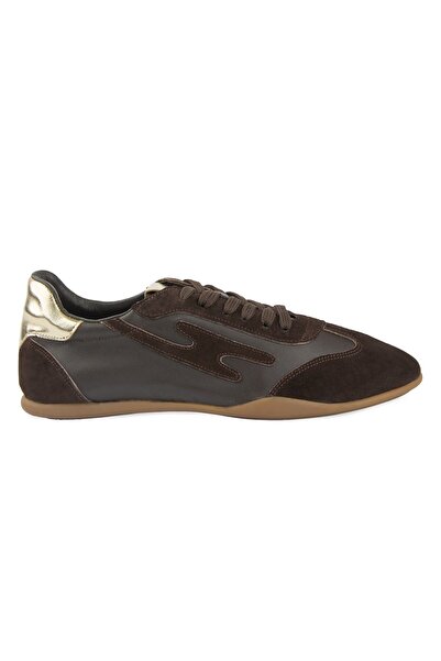 Pegia Women's Leather Casual Sneaker Dg6112 Brown