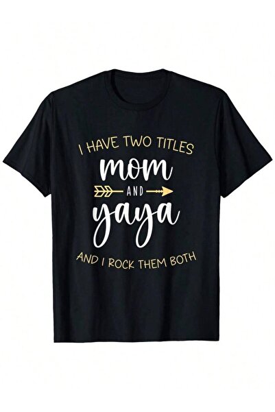 799 تي شيرت جديد للجنسين بأكمام قصيرة بتصميم فضفاض بطبعة Have Two Titles Mom ...