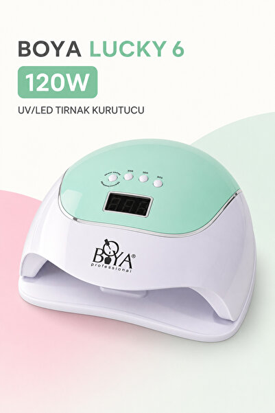 BOYA Lucky 6 120W UV LED Protez Tırnak Kurutucu 36 Ampullü Ekranlı Zaman Ayar...