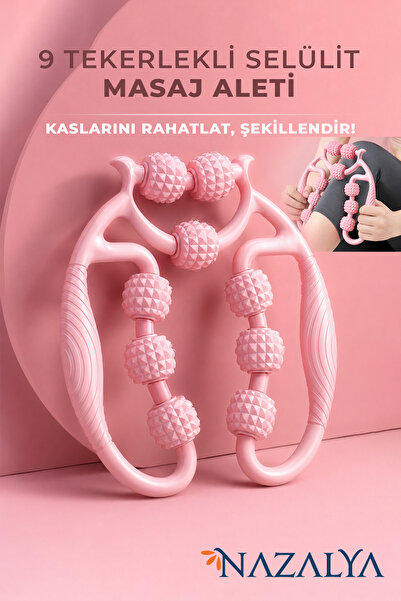 Nazalya Kas Gevşetici Bacak Selülit Azaltıcı Sıkılaştırıcı Masaj Aleti 9 Teke...