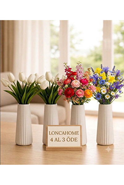 Lonca Home LONCAHOME DEKORATİF VAZO 4 AL 3 ÖDE