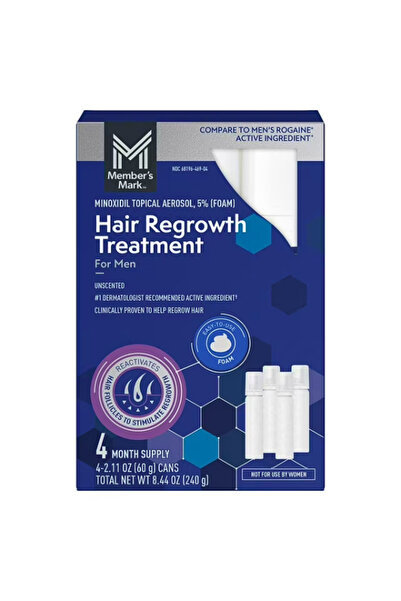 Members Mark 4x Member's Mark 60ml Spumă cu Minoxidil 5%, Tratament împotriva...