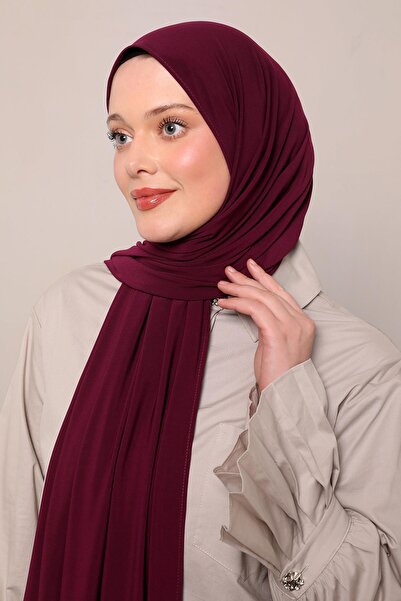 Levidor Purple Plain Premium Jersey Shawl