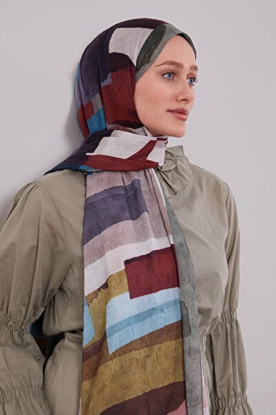 Levidor Khaki Geometric Pattern Craze Comfort Shawl