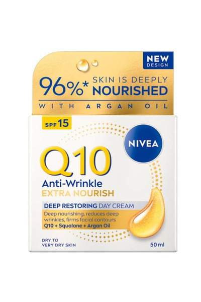 NIVEA Αντιρυτιδική Κρέμα Ημέρας Εξαιρετικής Θρέψης και Ενυδάτωσης με Q10 για ...