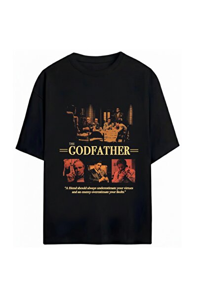 SVART WEAR The Godfather Printed Unisex Oversize 100% Cotton T-Shirt