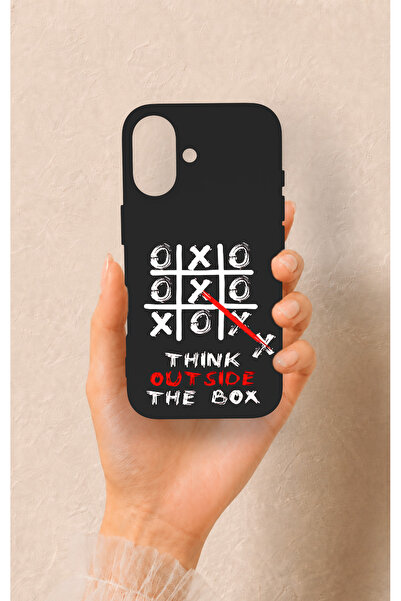 Vip Case iPhone 16 Uyumlu Out Side The Box Desenli Silikon Kılıf