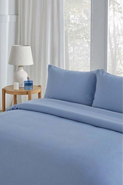 Özdilek -Colourist İndigo- Single Pique Set with Bamboo Elastic Sheets