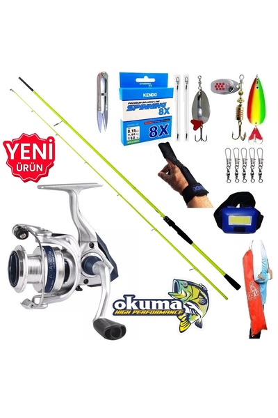 Okuma Aria 3000 270cm 5-55gr Karbon High Tech Turna Spin Olta Takımı Seti