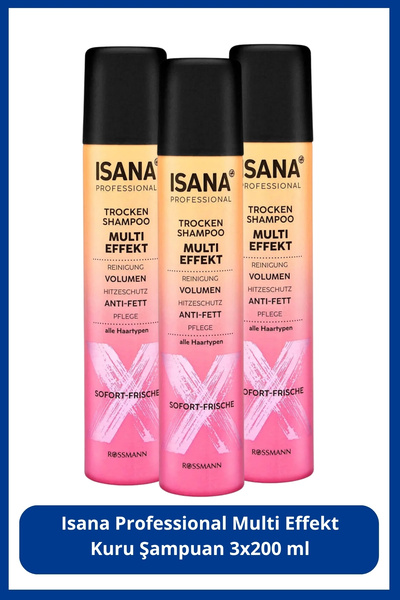 ISANA Professional Multi Effekt Kuru Şampuan 3x200 ml