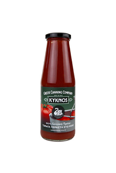 Kyknos ΚΥΚΝΟΣ ΤΟΜΑΤΑ ΠΕΡΑΣΤΗ ΣΤΟΝ ΜΥΛΟ 700gr. - (ΓΥΑΛΙΝΟ)