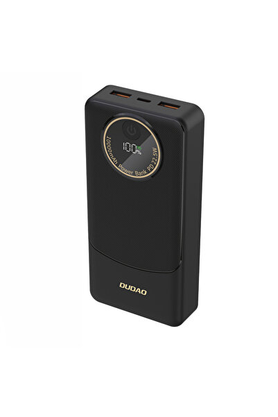 DUDAO K12Pro 20000mAh Power Bank, 22.5W, 2x USB-A, USB-C, Black