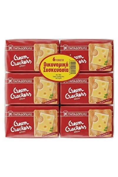 Papadopoulou ΠΑΠΑΔΟΠΟΥΛΟΥ CREAM CRACKERS (6x140gr.) - (ΣΙΤΟΥ)