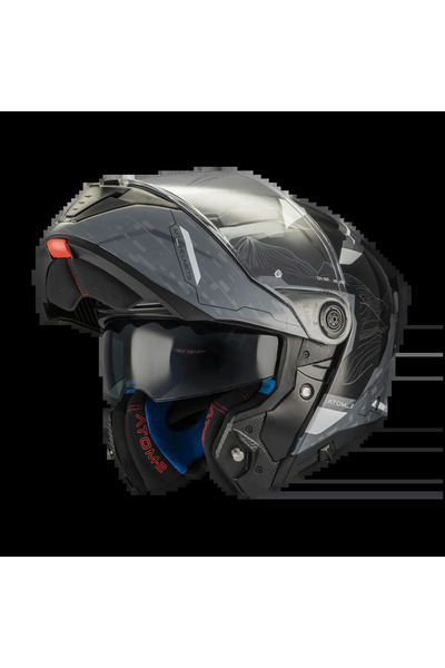MT Helmets Kask Atom 2 Highlands C2 Parlak Gri
