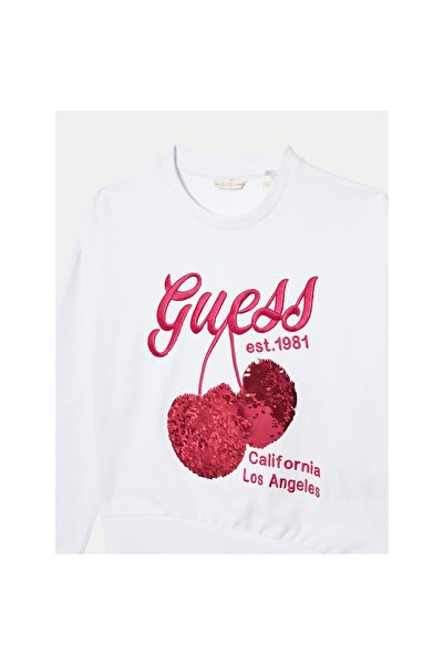 Guess Bluză de fată J5GQ00KA6R4 Albă
