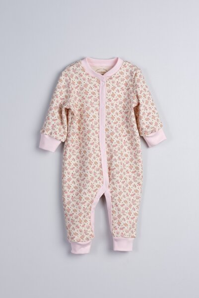 Bondberro Baby Collar Print Detailed Newborn and Baby Romper 100% Cotton (Pin...