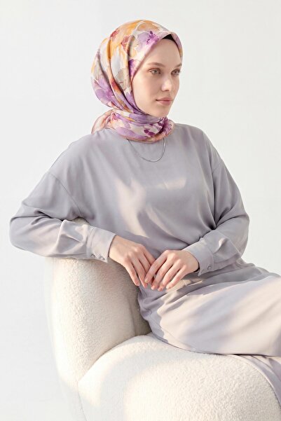 Silk Home وشاح ناعم بألوان مائية 90x90