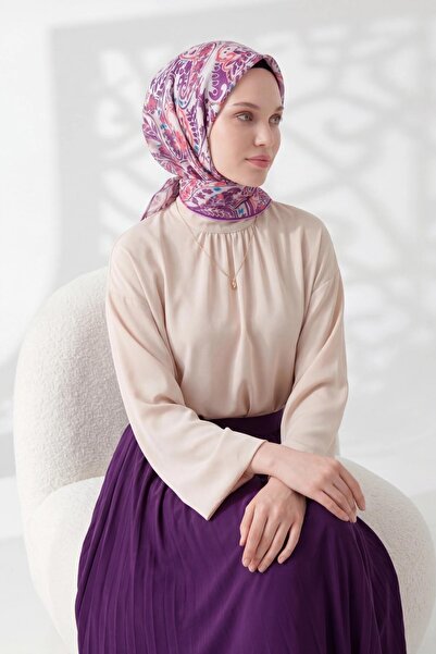 Silk Home Soft Scarf Perla Purple 90X90