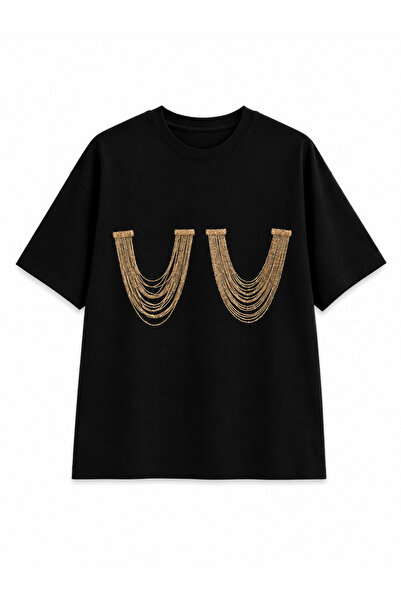 Classy Store Μπλούζα oversized από βαμβάκι με τύπωμα