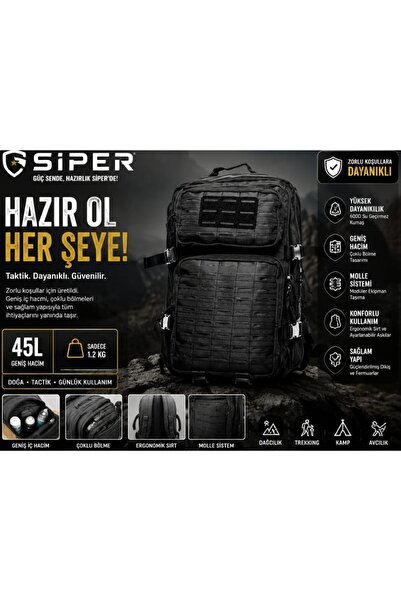 SİPER TAKTİKAL TAKTİK ÇANTA 45L