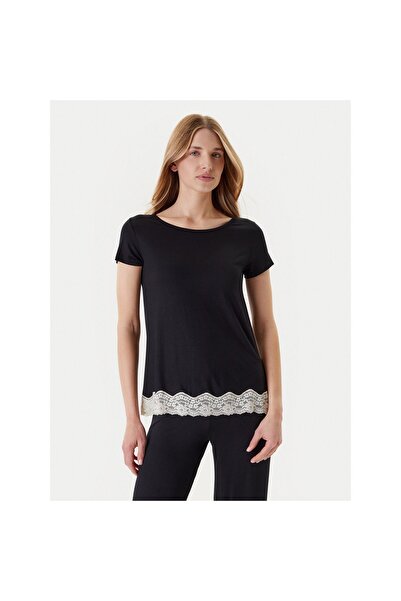 United Colors of Benetton Γυναικείο Μπλουζάκι Πιτζάμας 3Z123M314 Μαύρο