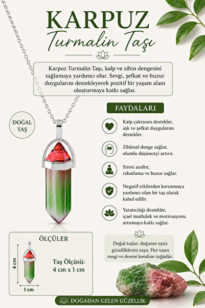 ÖZÇTAKI Natural Stone Pendant Stylish Stone Necklace Crystal Necklace Elegant...