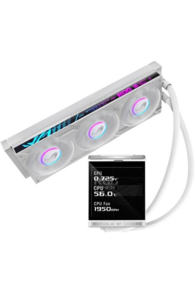 ASUS ROG Strix LC IV 360 ARGB LCD AIO Ψύκτρα CPU, 360mm, 5.08 " IPS, Λευκό