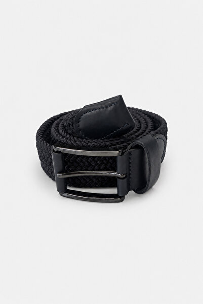 Morven Men's Navy Blue Casual Elastic Knitted Belt