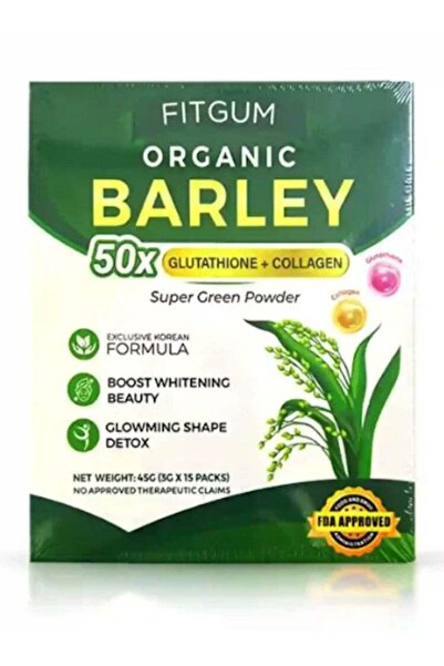 Top Choice Fitgum Organic Barley Powder with Glutathione and Collagen