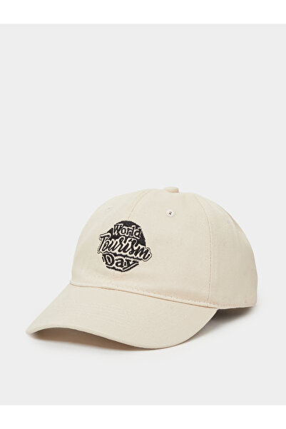 Styli Beige Embroidered Baseball Cap