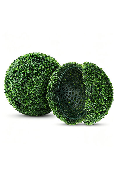 Generic Brand FFD 2pcs 45cm Artificial Topiary Balls - Fake Plastic Boxwood P...