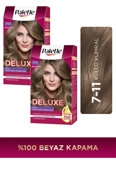 Palette Deluxe 7-11 Küllü Kumral Zengin Yağ Bakımı Kit Saç Boyası x 2 Adet