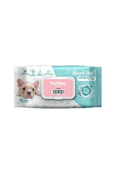Absolute Pet Absorb Plus Absorb Plus Antibacterial Pet Wipes Floral Scented
