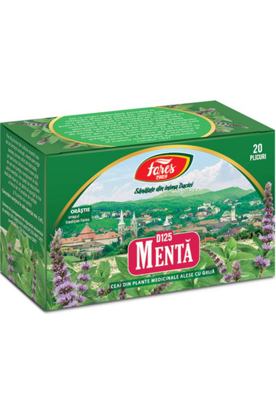 Fares Ceai Menta D125 Fares, 20 plicuri