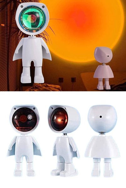 ZERO LAND Ilkestor Astronaut Light Projector Rainbow Projection Night Lamp (1...