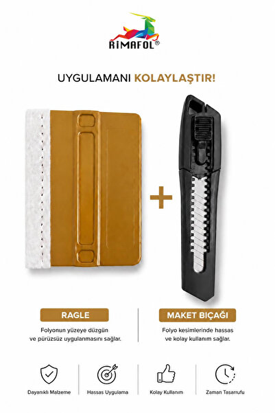 RİMAFOL Folyo Uygulama Aparatları Ragle ve Maket Bıçağı