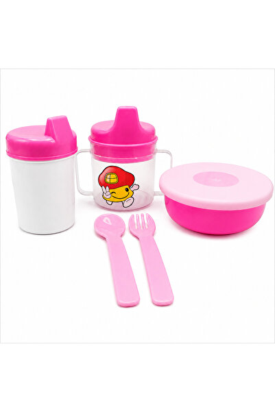 Z-Tools Set de hrănire pentru copii, 6 piese, plastic, roz, / ZTS9101
