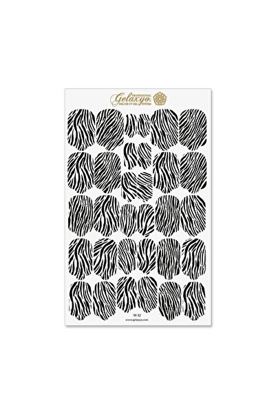 GELAXYO Nail Wraps - W32 - Zebra