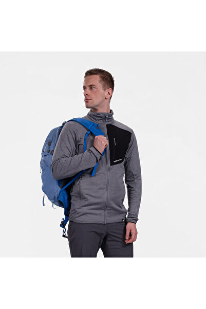 NORTHFINDER Hanorac fleece pentru bărbați cu structură tip grilă TRUGBERG1, Gri