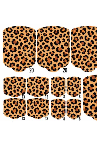 GELAXYO PEDI WRAPS ANIMAL COUTURE AC-02 WITH 38 WRAPS, 26 DECORATIONS, FILE, ...
