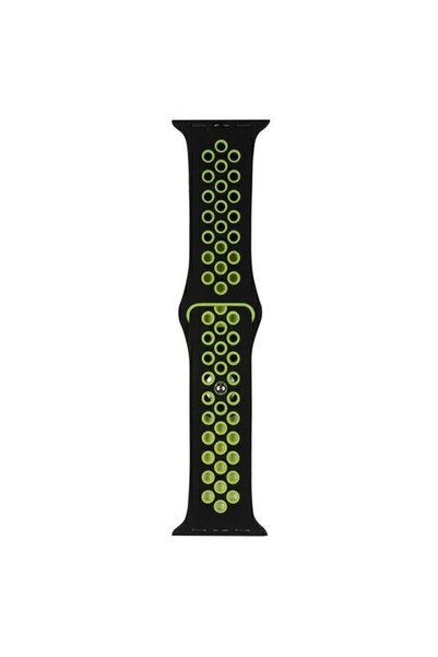 Beline Curea sport din silicon pentru Apple Watch 42/44/45/49mm - Negru/Lime