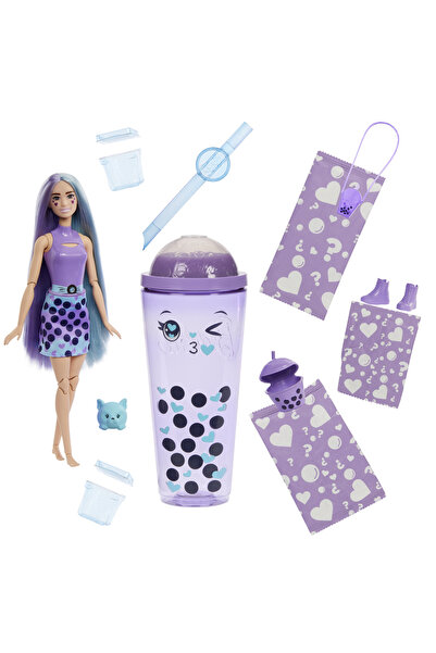 Barbie MLEKO TARO BUBBLE TEA LALKA + SLIME CU SCHIMBARE DE CULOARE ȘI ACCESOR...