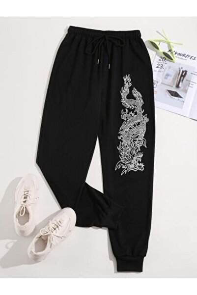 classy moda Unisex Figure Front Printed 2 Thread Combed Cotton Baggy Trousers