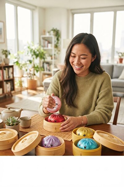 TOYTOPIA Simli Çin Mantısı Squishy Glitter Dumpling Squishy Sürpriz Renk