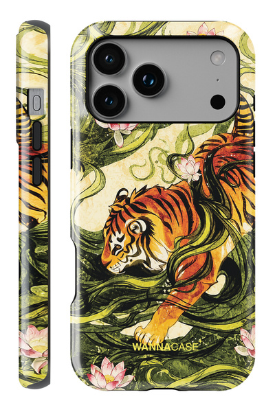 WANNACASE iPhone 17 Pro Tiger Çift Katmanlı Essential Tough Telefon Kılıfı