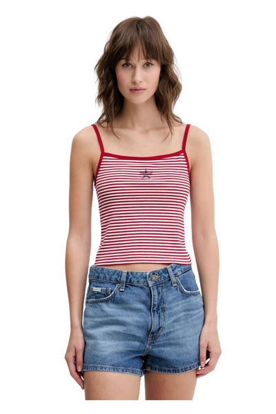 Guess Jeans Αμάνικη Μπλούζα W5GP35KCIE1-S51S - Red - l