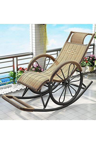 No branded Rocking Chair with Ottoman, Adjustable Recliner Upholstered Lazy S...