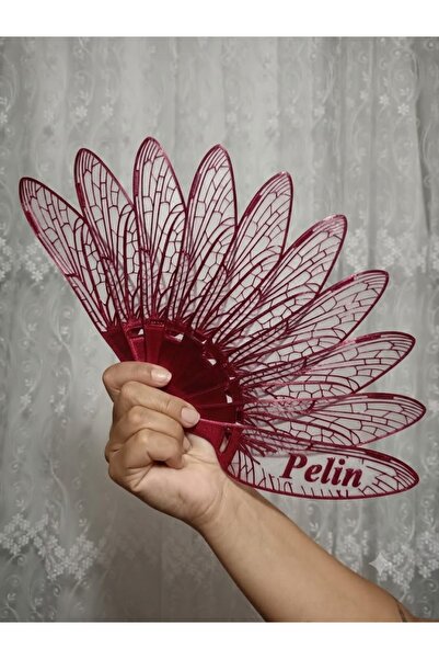 Yelpaze - Yusufçuk Kanatlı Özel Tasarım - Kişiye Özel İsimli - 3D Baskı PETG Plastik